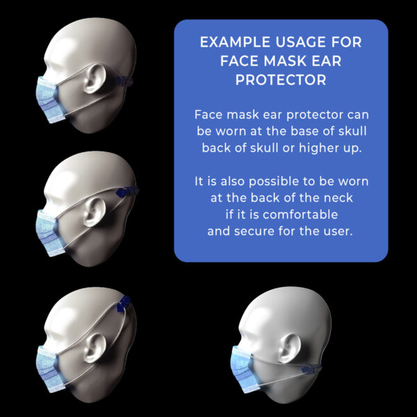 PPE Face Mask Strap Adjuster Example Use